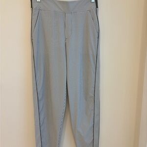Athleta Gray and White Striped Pants